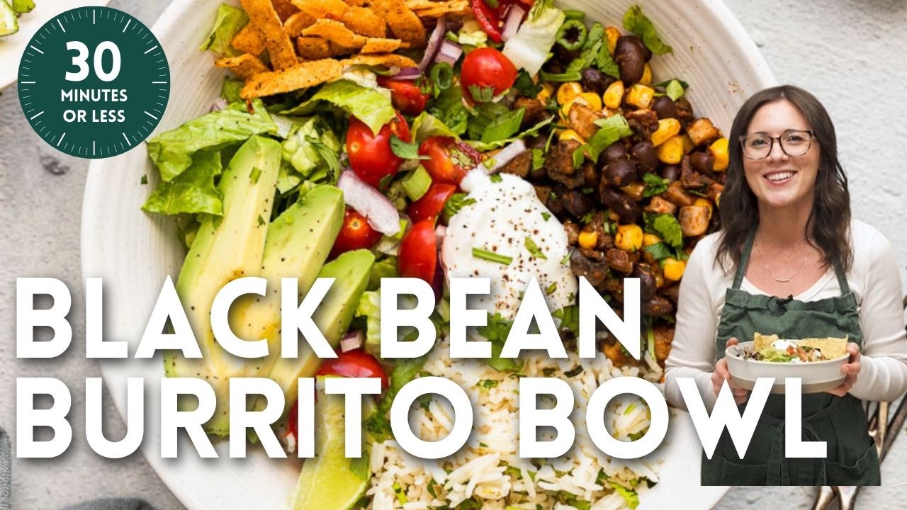 EASY Black Bean Burrito Bowl - Vegetarian Recipe