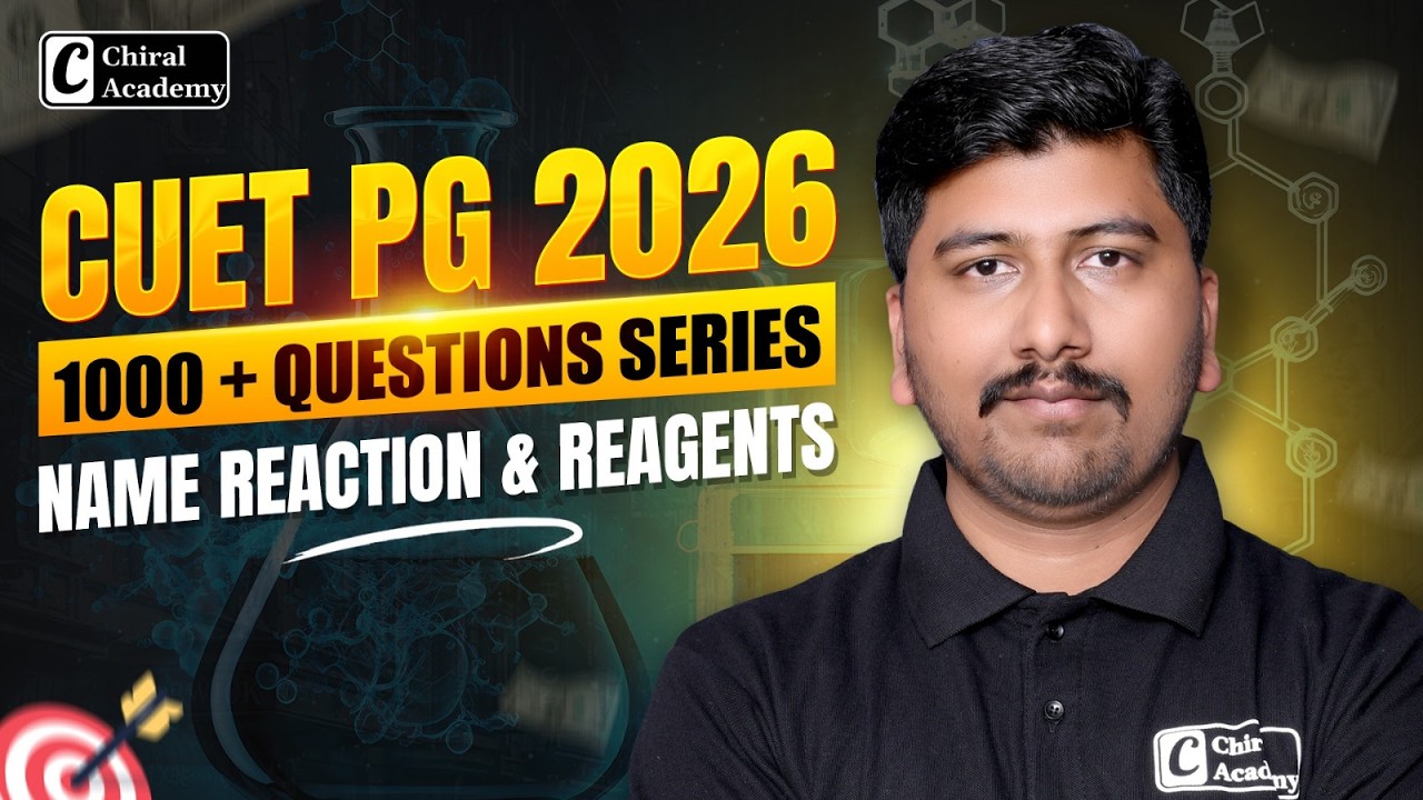 CUET PG 2026 | Name Reaction & Reagents | 1000+ Questions Series | Chiral Academy