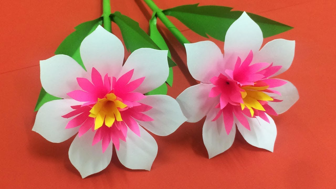 How to Make Beautiful Flower with Paper - Making Paper Flowers Step by Step - DIY Paper Flowers #19