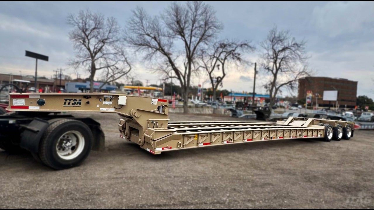 2026 TTSA Trailers 60 Ton Lowboy Trailer - 26ft Well, Tri-Axle, Hydraulic Detach, Outriggers