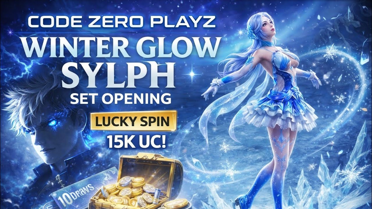 📦 WINTER GLOW SYLPH LUCKY SPIN OPENING ❄️ | 15K UC SPENT 🔥 | BGMI | GLACIER KAR98 | CONQUERER 