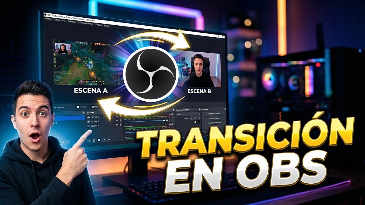 C&oacute;mo Cambiar de Escenas en OBS con Atajos del Teclado | Transiciones PRO 2026 ✅