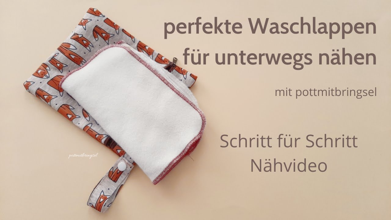 einfache Waschlappen nähen | perfekt für unterwegs & als Feuchttuchersatz | pottmitbringsel