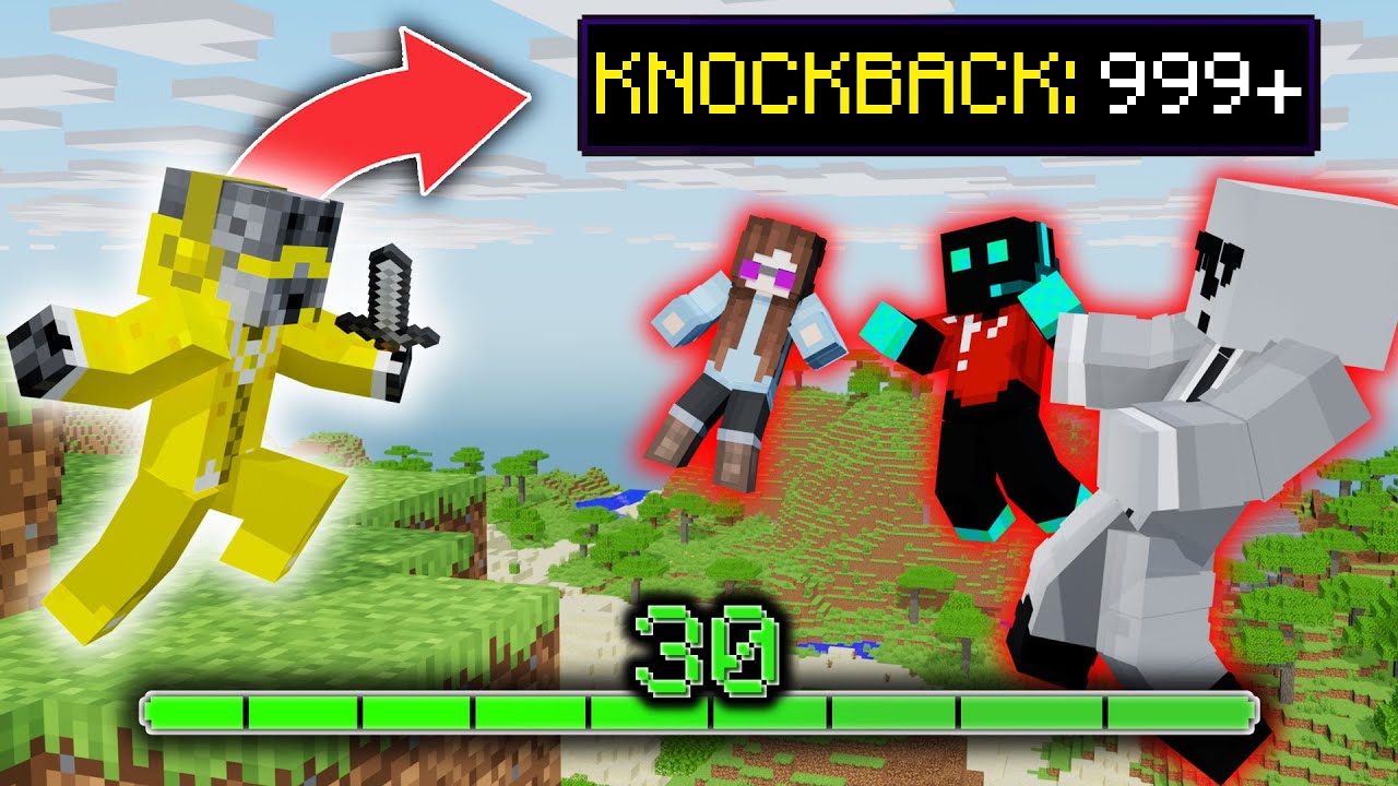 Minecraft Manhunt, But XP Gives Me Knockback