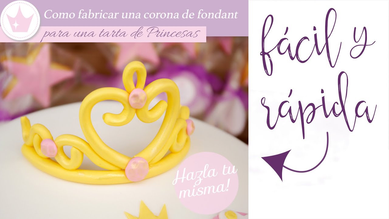 Como hacer corona de fondant