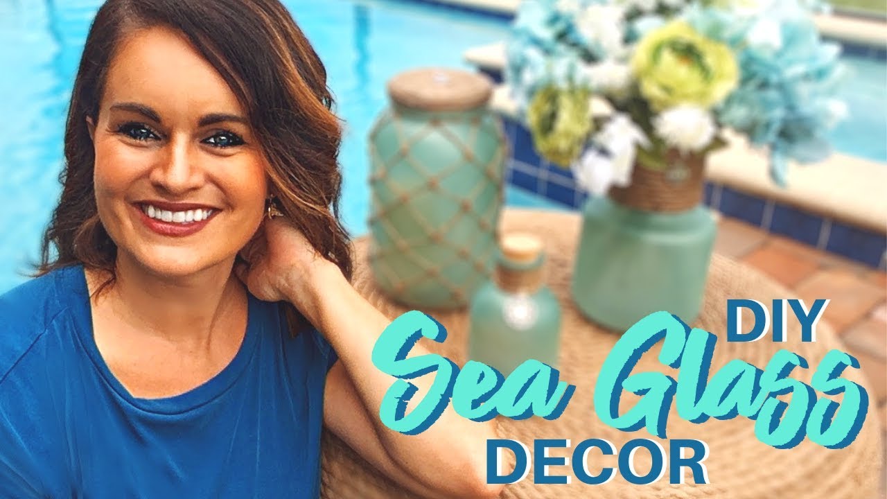 TRASH TO TREASURE | Nautical Sea Glass Bottles!