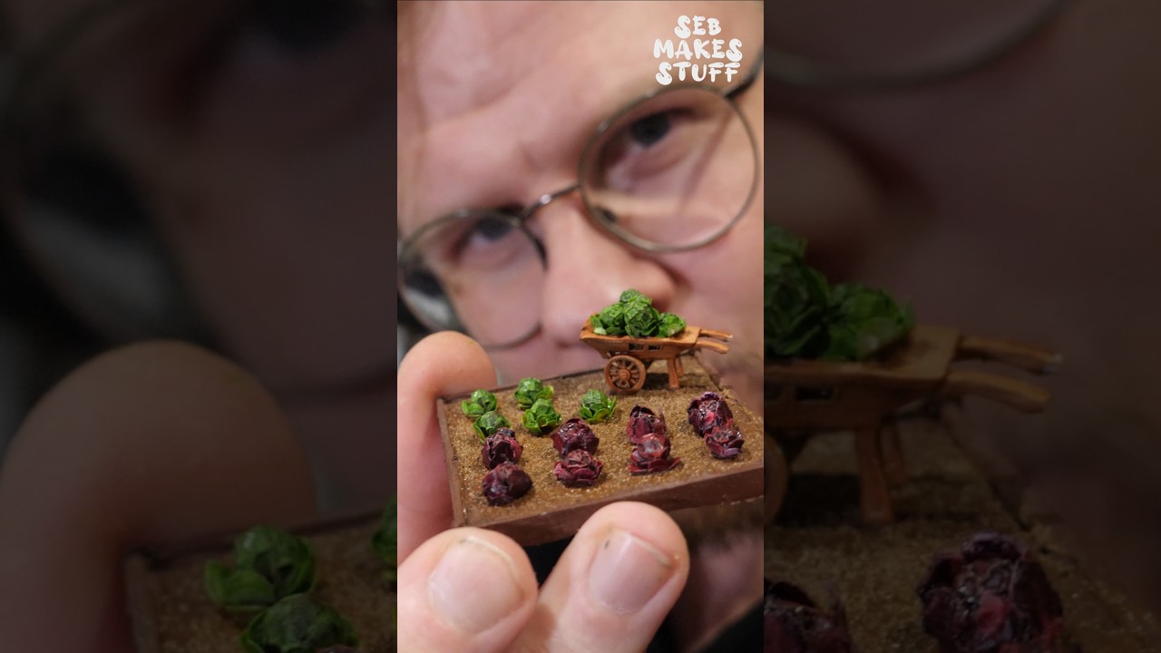 Making a mini Cabbage Patch for our tiny farm #miniature #craft #farm