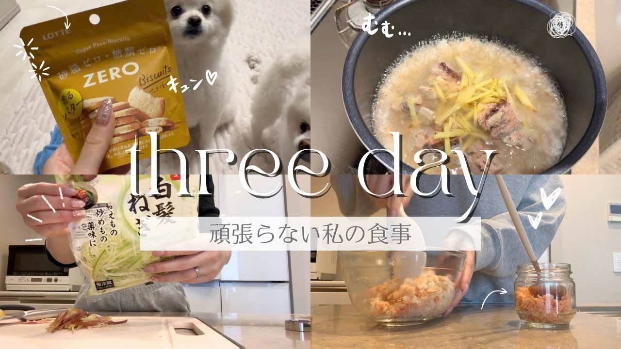 【ミニマリスト】頑張らない私の三日間ごはん🍚記録/持たない暮らし🏠シンプルライフ/身軽に生きる
