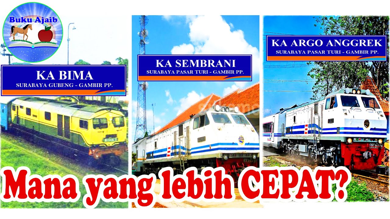 Kereta Api Tujuan Surabaya mana yang lebih Cepat | Info Dunia | Buku Ajaib