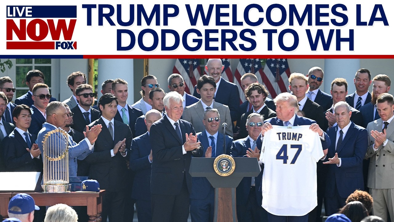 WATCH: President Trump welcomes LA Dodgers to the White House