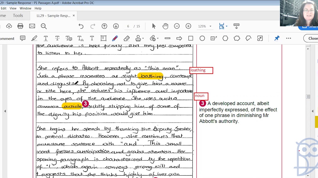 Live Lesson: AS English Language - P1 Passages - Sample Commentary 2