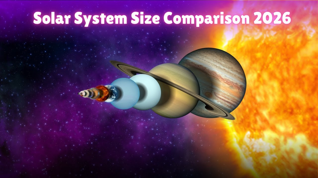 Solar System Size Comparison 2026 #solarsystem #space #sizecomparison #universe