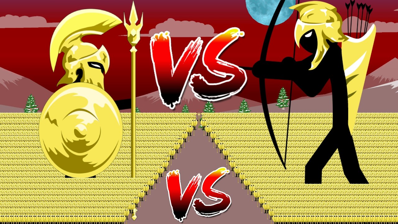 STICK WAR LEGACY | Army Spearton Gold VS Army Achidon Gold🔥EPIC BATTLE