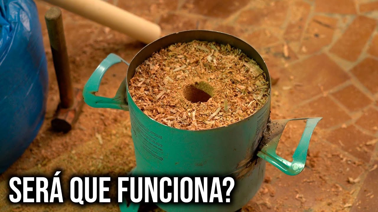 Fogão de serragem: Forma simples e barata de cozinhar!