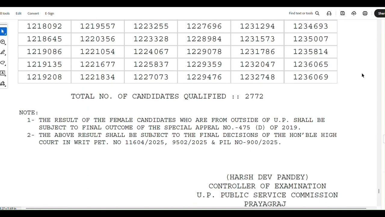 UPPSC LT Grade Assistant Teacher 2025 Pre. Result | Science, Sanskrit, Home Science & Commerce PDFs