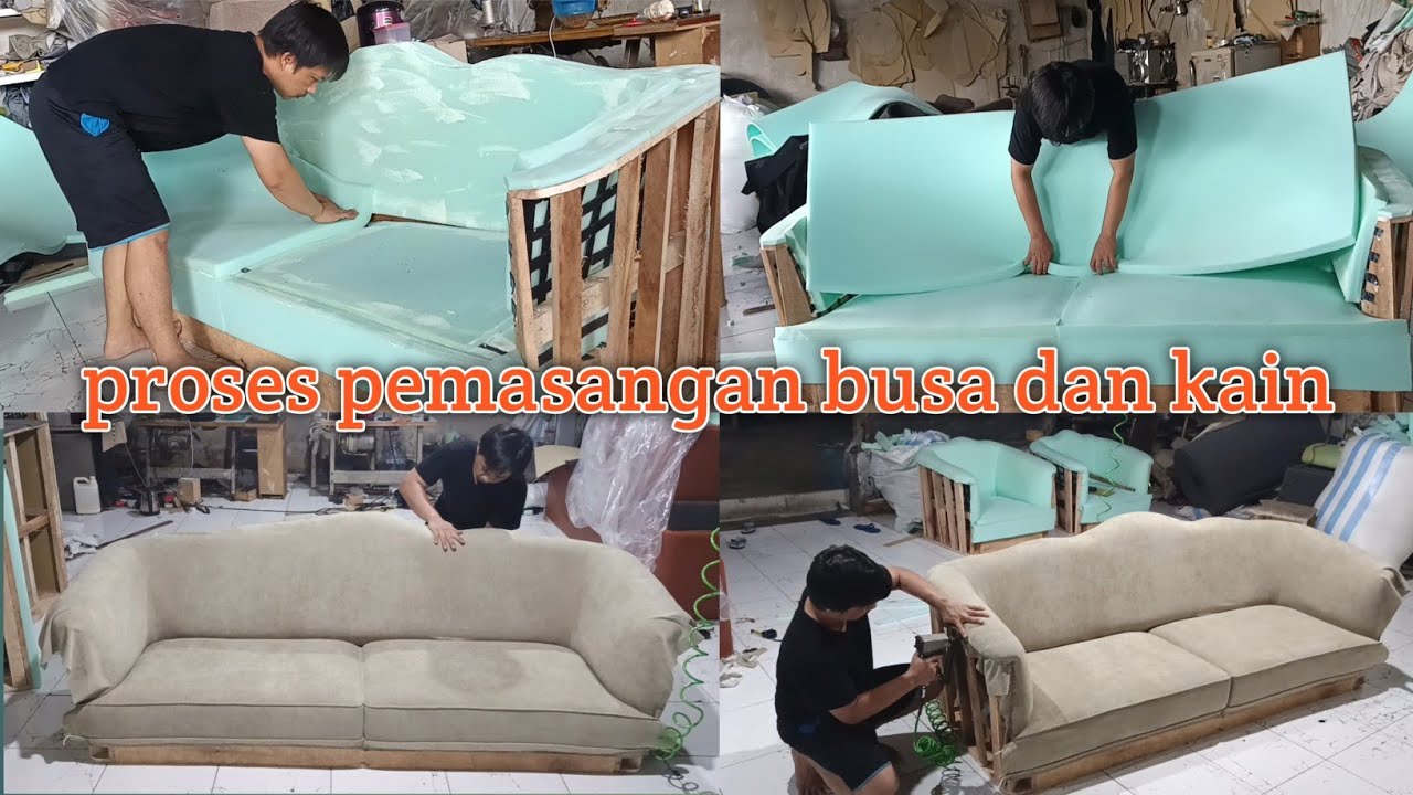 DIY, Cara Membuat Sofa Tiga Tempat Duduk | model sofa terbaru | 3 SEATER SOFA MAKING