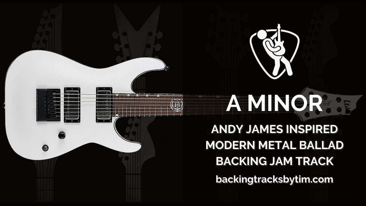 Andy James Inspired Modern Metal Ballad Backing Jam Track in A Minor | 84 BPM