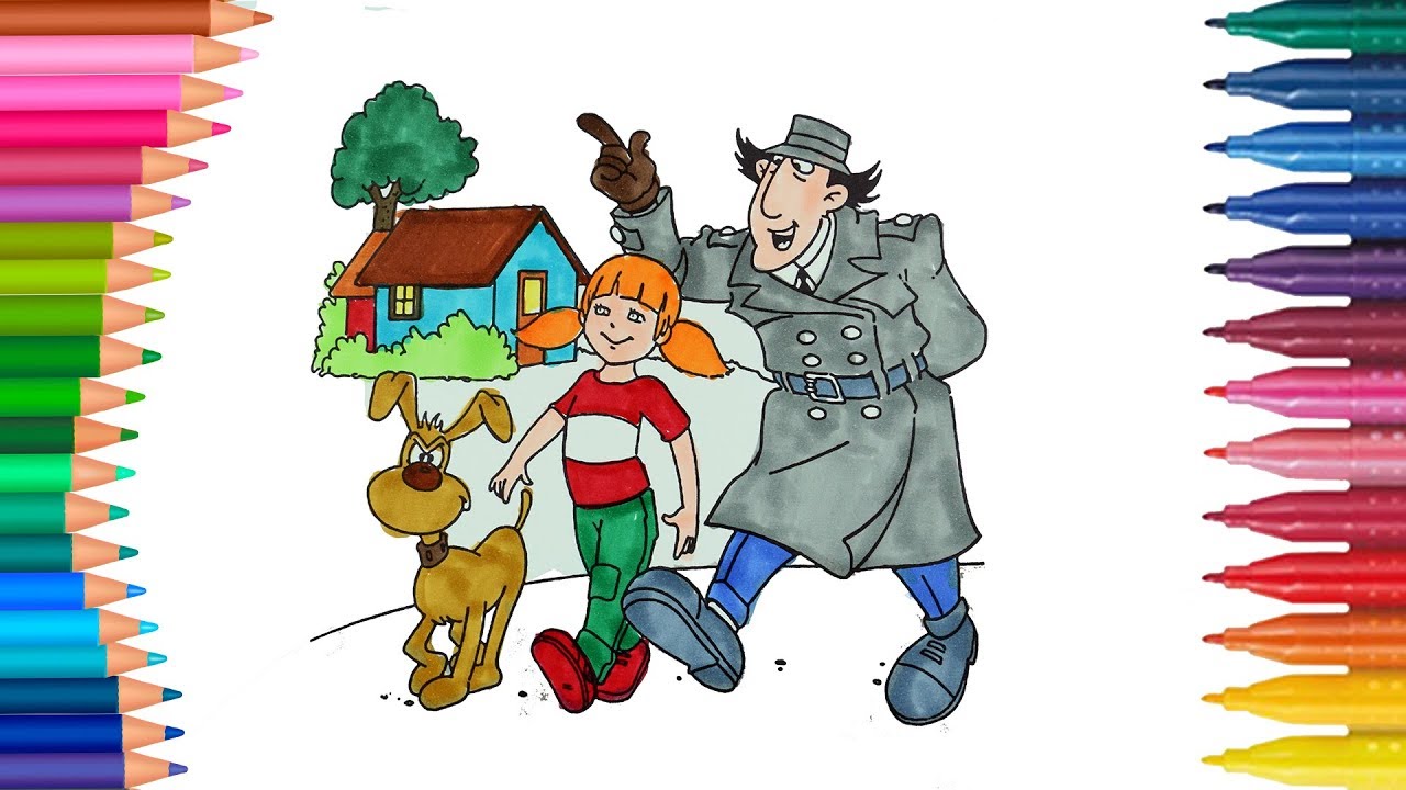 Inspektor Gadżet po Polsku | Jak narysować | Małych Rączek Kolorowanka dla Dzieci