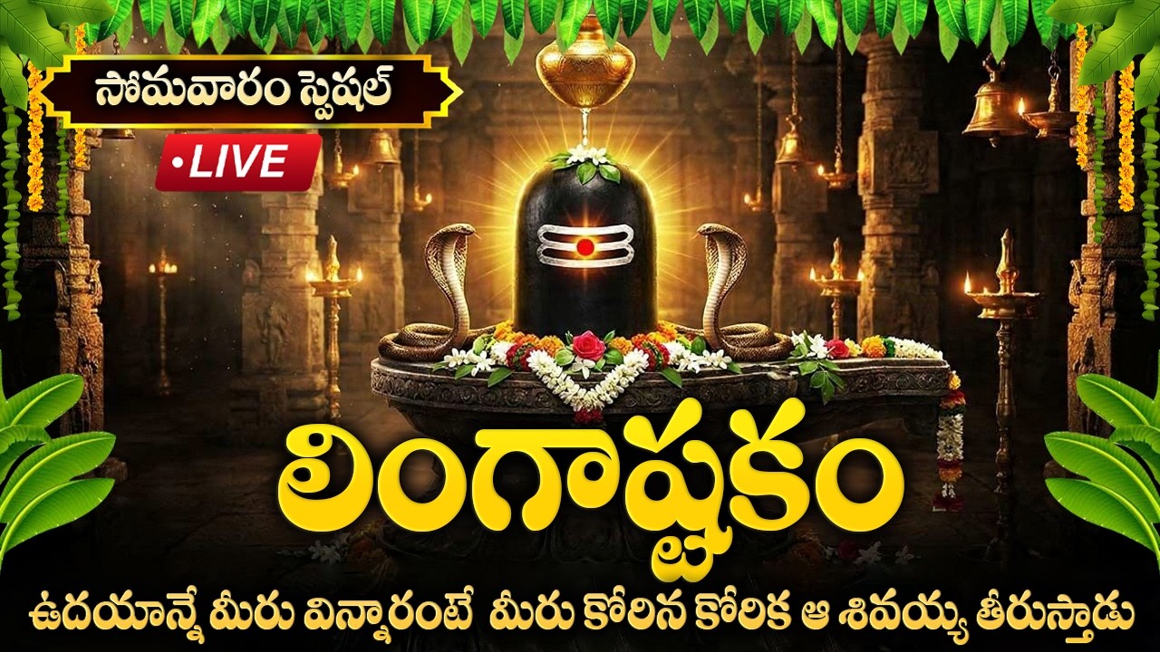 LIVE: సోమవారం రోజు లింగాష్టకం మీరు విన్నారంటే మీరు కోరిన కోరిక శివయ్య తీరుస్తాడు | Lingashtakam
