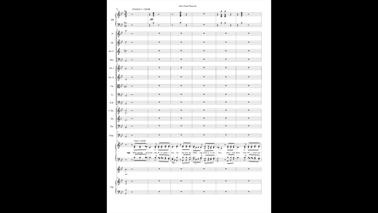 An excerpt from How Great Thou Art, arr. John A. Behnke, JAB083