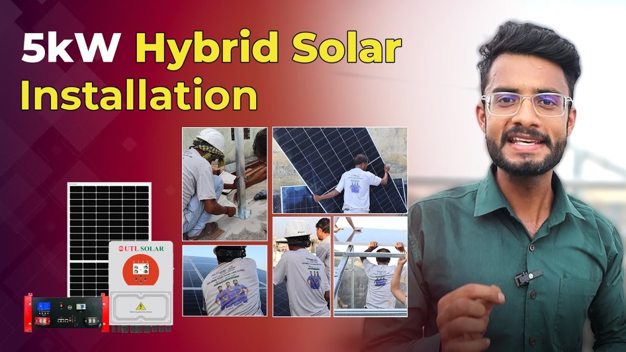 5kW Hybrid Solar System Installation for Home | Live Installation by UTL Solar Experts
