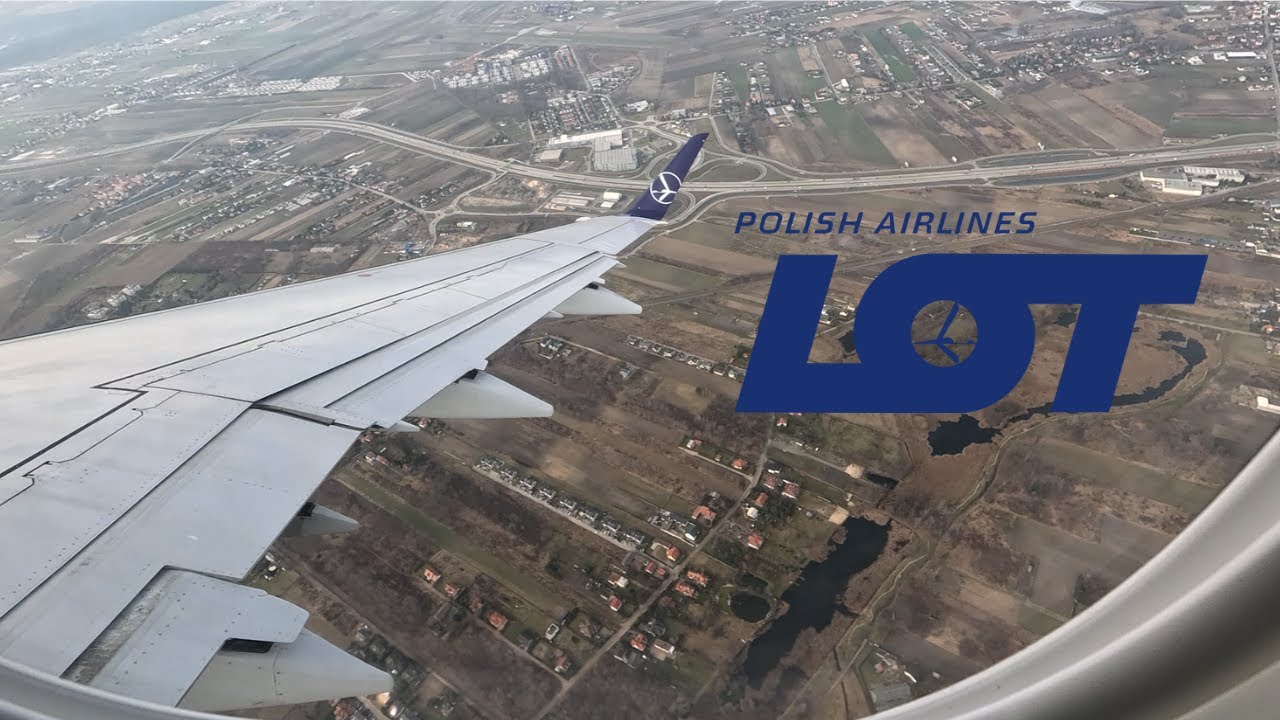 LOT Polish Airlines Embraer 175 Take off from Warsaw (LO3853)