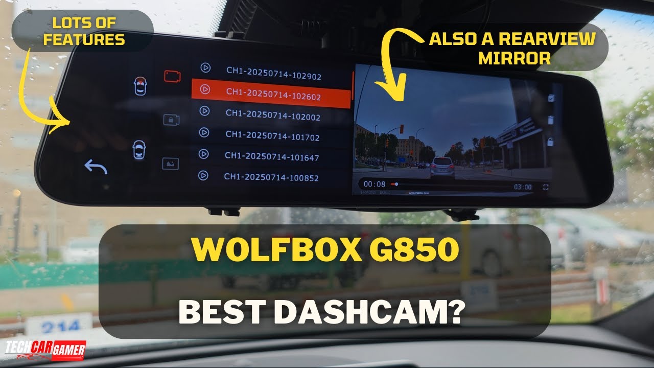 The best Mirror Dash Cam You Need in 2025! WOLFBOX G850 Review