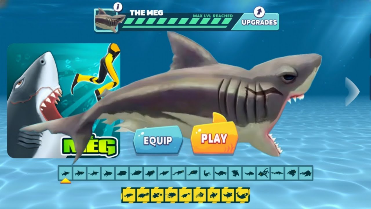 THE MEG UNLOCKED, GAMEPLAY AND TRAILER - Hungry Shark Evolution