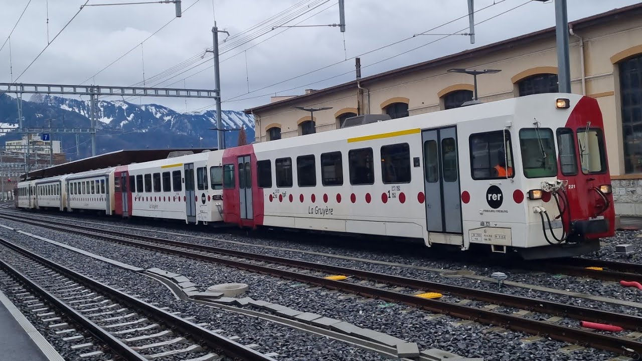 TPF Vevey-Pendel Rangiermannöver in Bulle