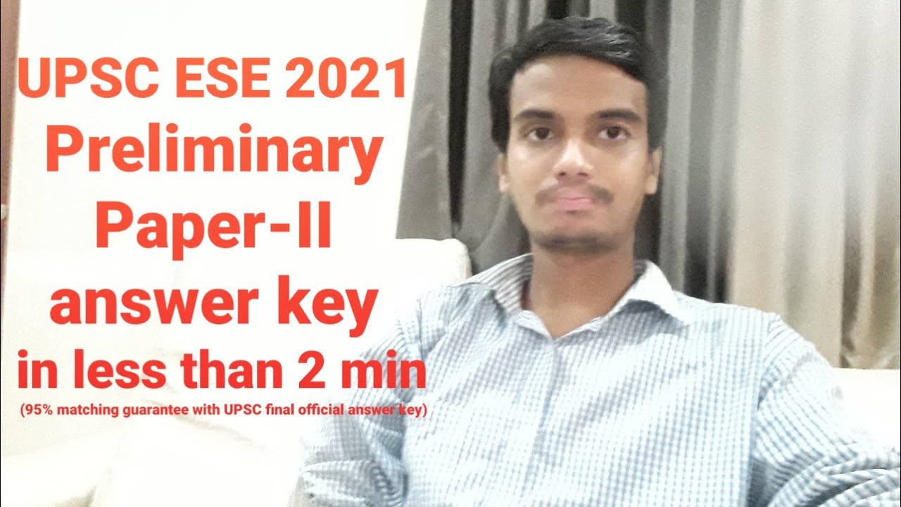 UPSC ESE 2021 Preliminary Paper-II Electrical Engineering full answer key (displayed within 2 min)