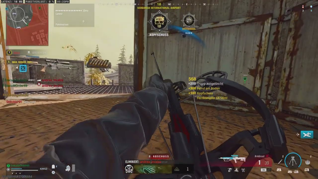 Warzone Clip - Crossbow 1 shot to the lobby