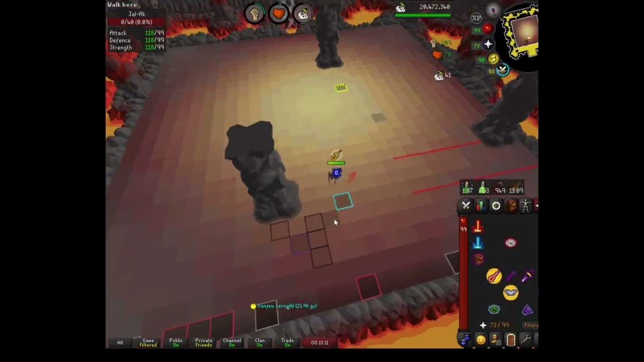 Melee Inferno (facing Jad head on 2)