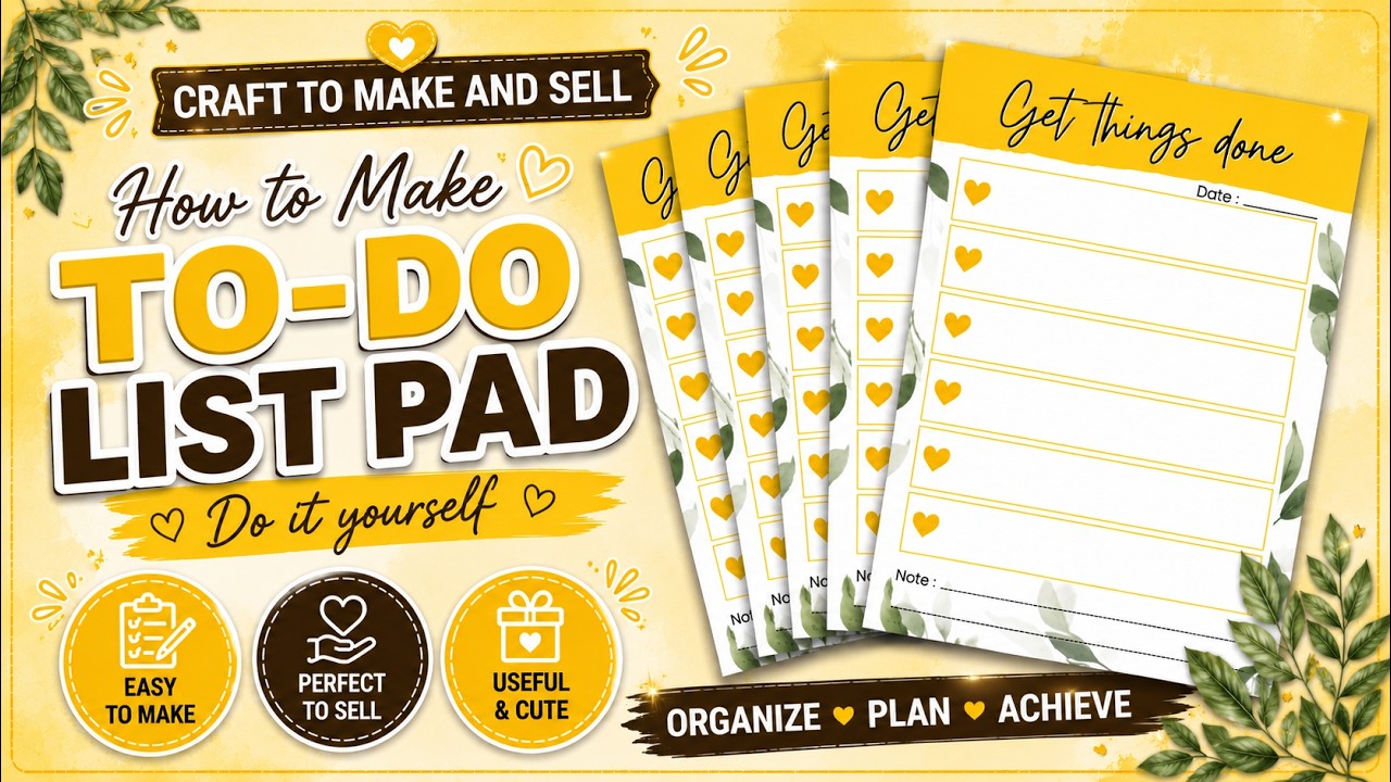 Do-It-Yourself To Do List Pad (Use of Canva)