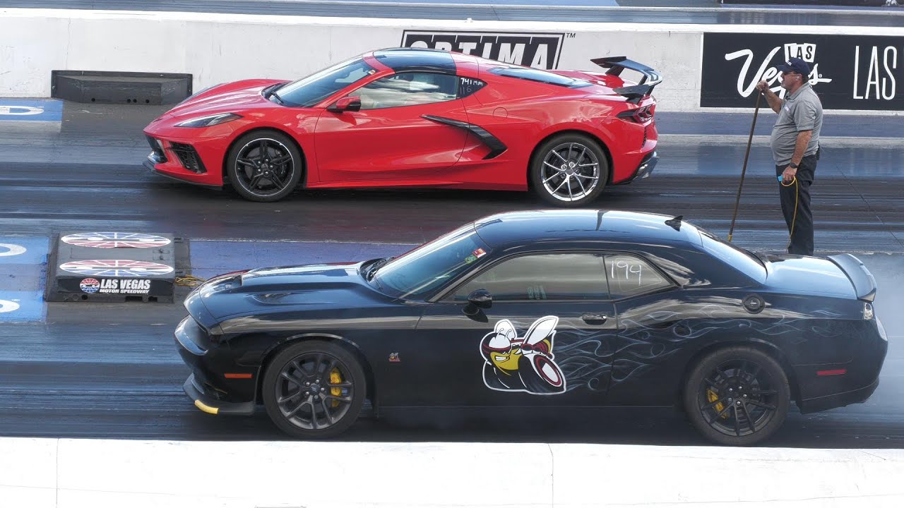 Challenger Scat Pack vs C8 Corvette