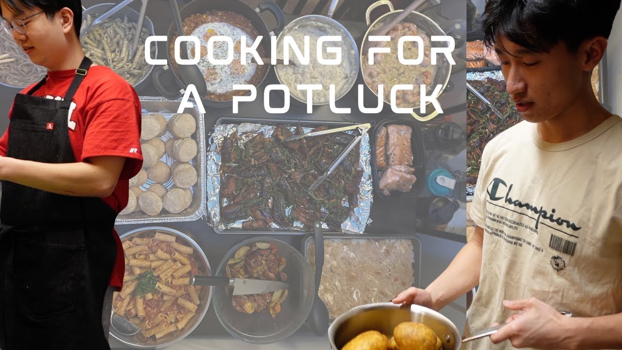 Cooking for a potluck | College Cooking | cooking w childhood friend | vlog cooking