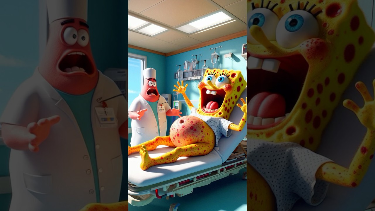 Sponge Bob giving birth Patrick #spongebob #patrick #squidward #funny #shorts