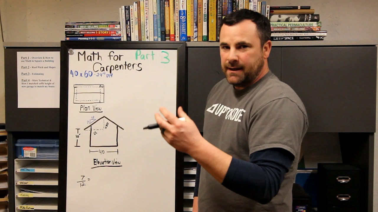 Carpenter Math : Estimating Roof, Fascia and Wall area on a Gable end Building - Pt 3