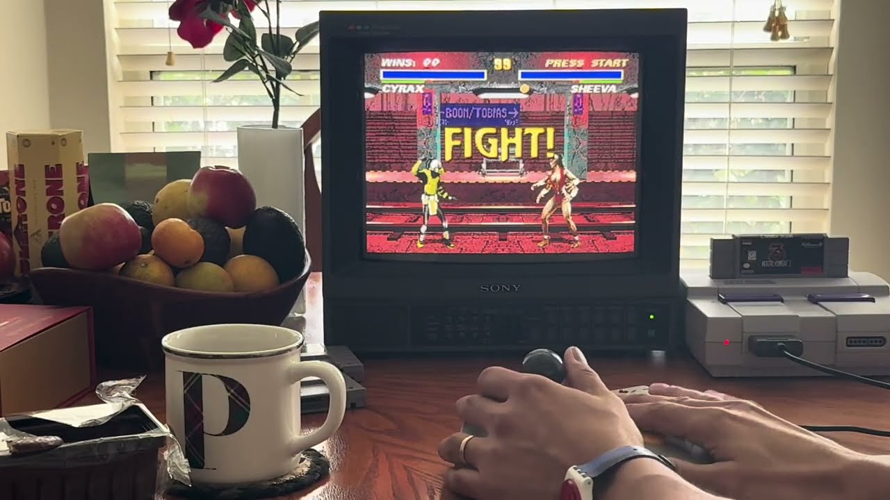 Mortal Kombat SNES on a Sony PVM! Retro Arcade Stick Gameplay in Stunning RGB