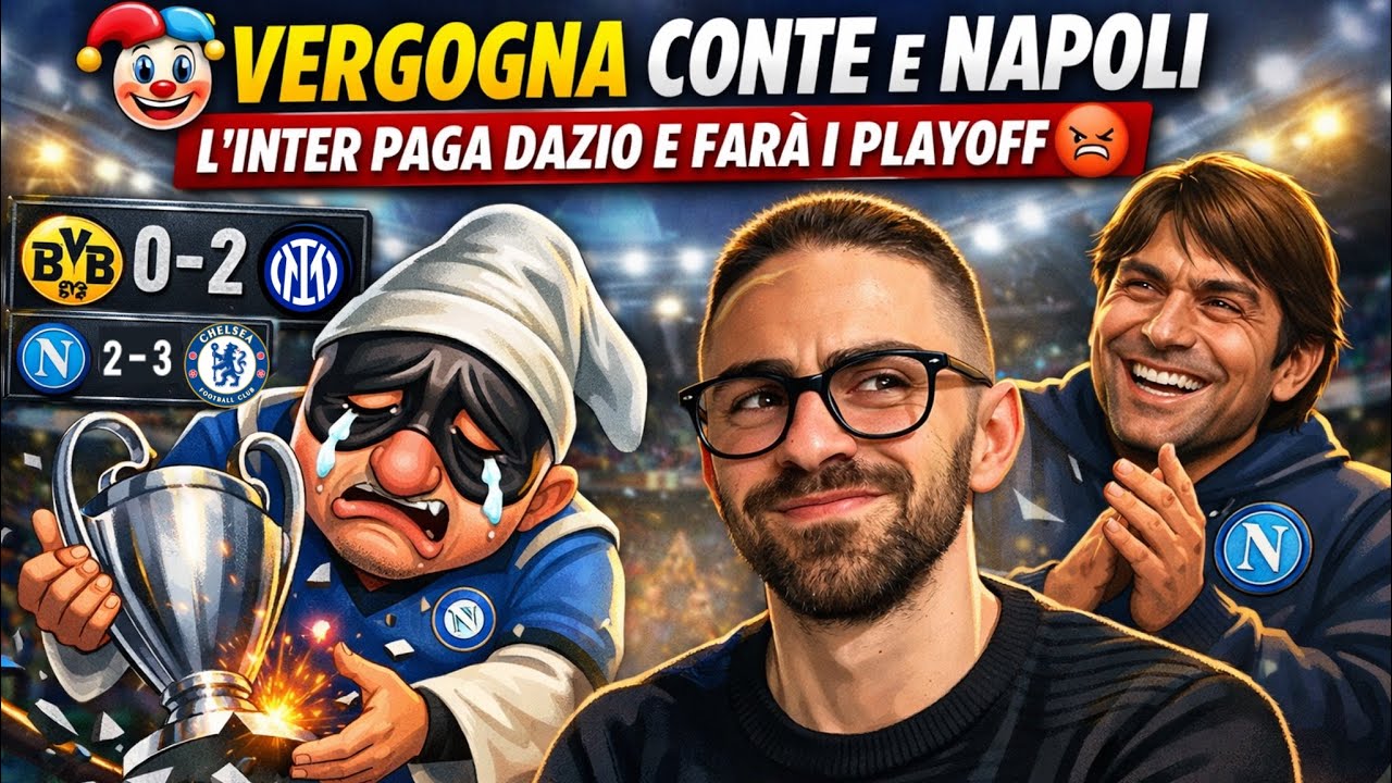 🚨 VERGOGNA NAPOLI E CONTE‼️ FUORI DA TUTTO A GENNAIO🤡 L'INTER DOMINA E VINCE A DORTMUND. ORGOGLIO 🖤💙