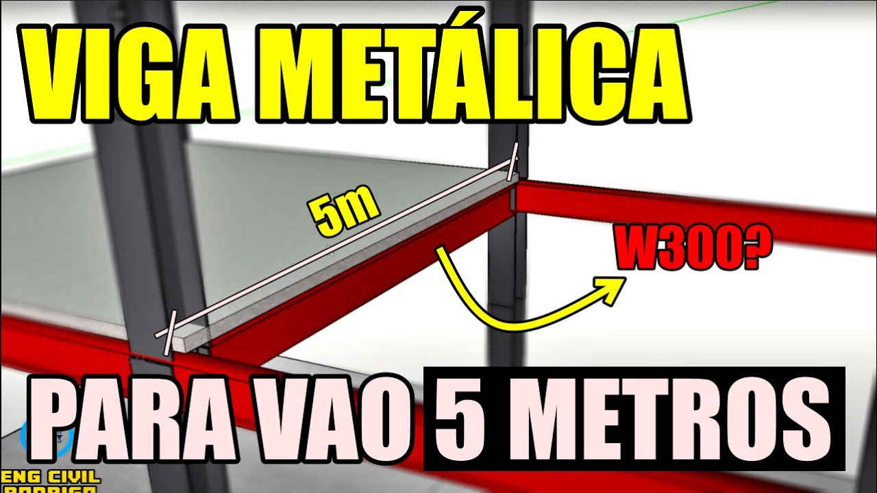 VIGA METÁLICA para VAO 5M em SOBRADO! VEJA!