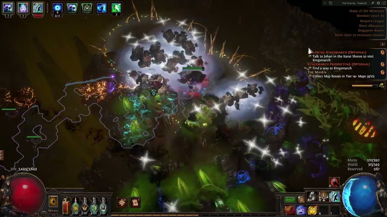Path of exile1 : Assassin Frostblink of wintry blast Mine