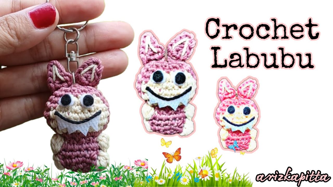 How to Make Crochet  Mini Labubu Keychain | Amigurumi | Easy Crochet Tutorial