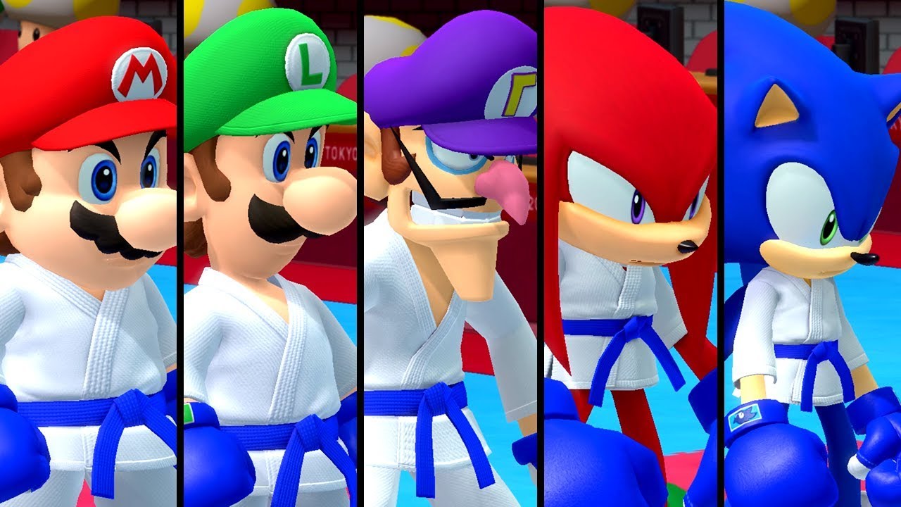 Mario & Sonic at the Olympic Games Tokyo 2020 - Karate - Kumite (All Characters)
