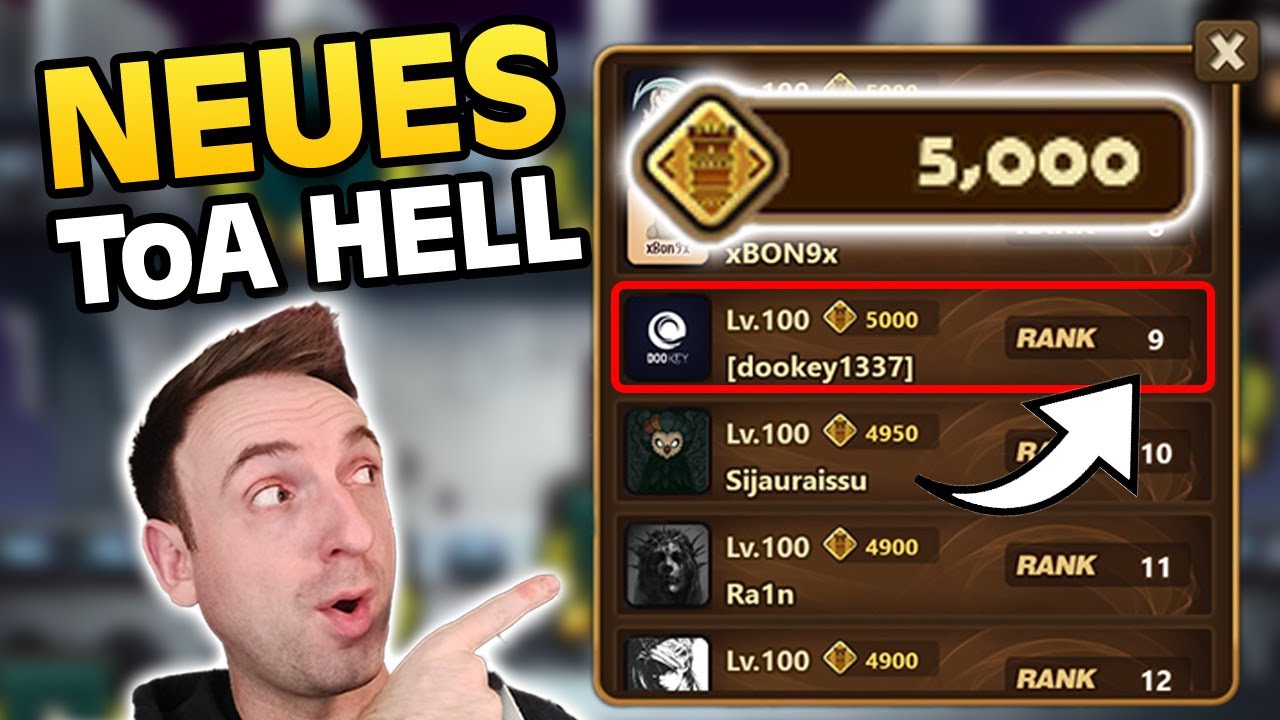 Rank 9 in ToA Hell! Alle L&ouml;sungen zum neuen ToA Hell Modus | Summoners War