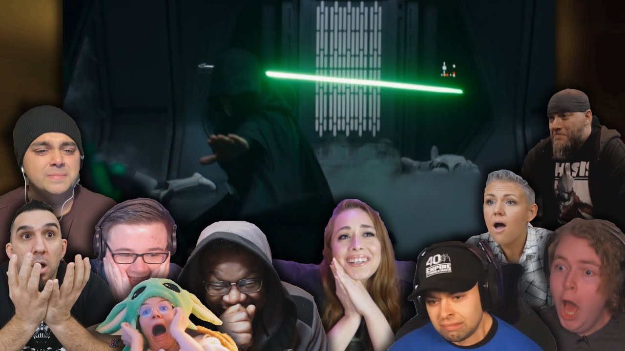 Luke vs. Dark Troopers / The Mandalorian Season 2 Finale / Reaction Compilation 😲😭
