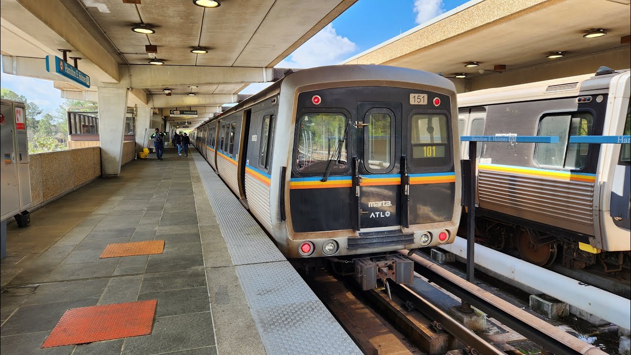 [4K] – Full Ride – Atlanta's MARTA Blue Line – Eastbound – H. E. Holmes – Indian Creek