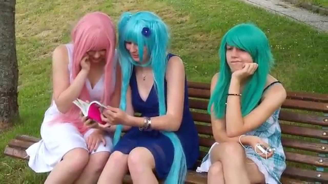 Innocence [ Miku Hatsune , Luka Megurine , Gumi Megpoid ] Aqua Team Cosplay