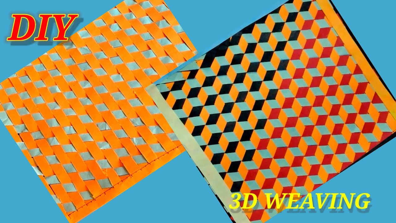 Beautiful 3D Paper Weaving 🌈 | Easy Paper Weaving Design Step by Step | DIY Craft
