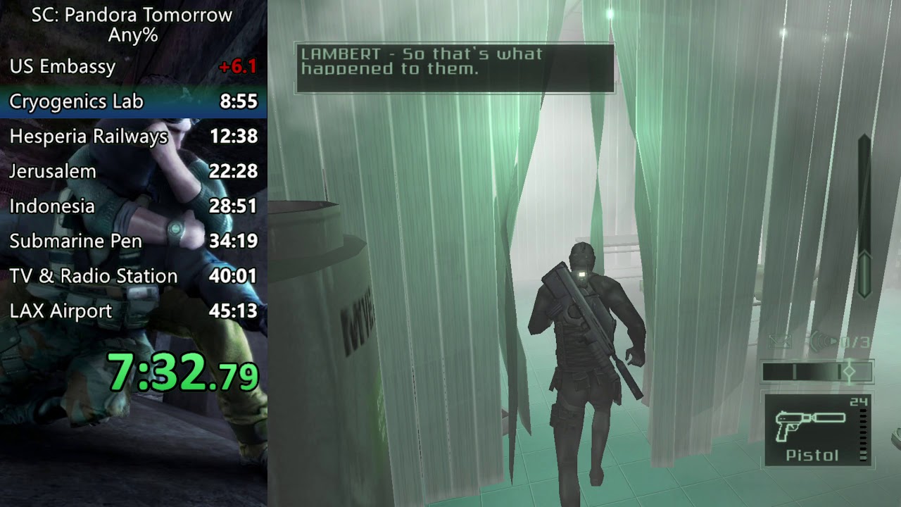 Splinter Cell Pandora Tomorrow Speedrun 44:12