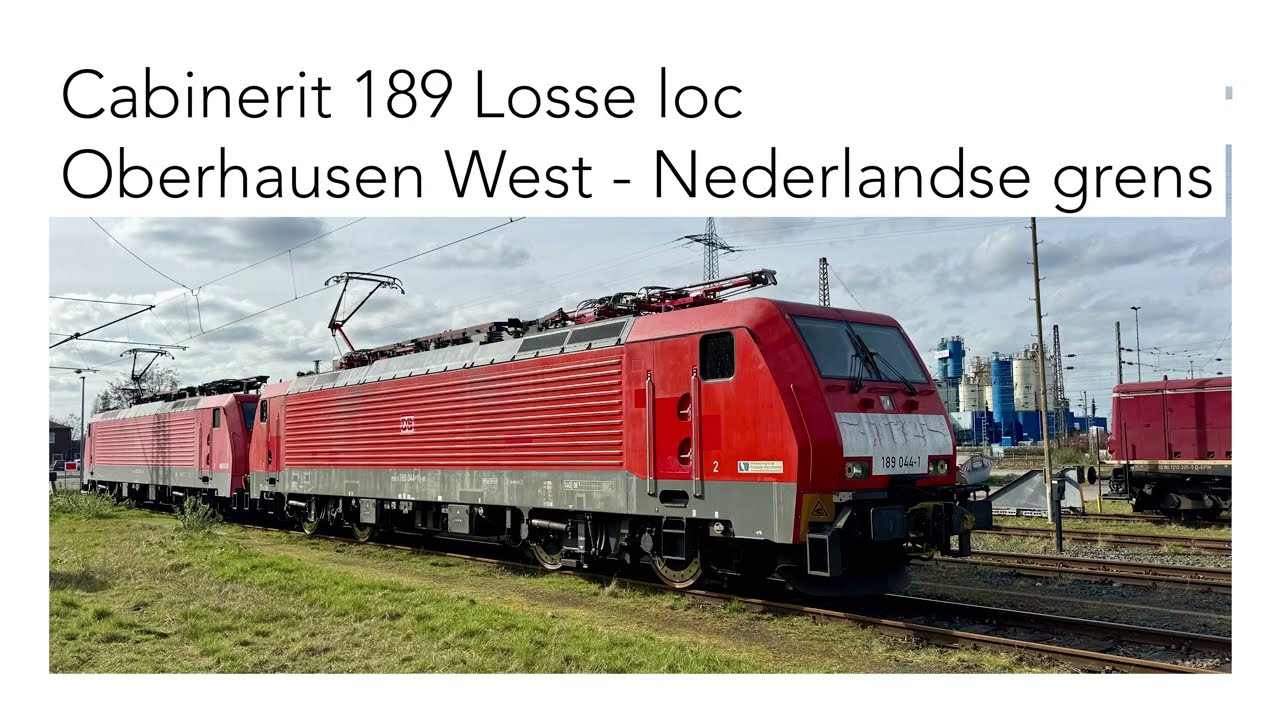 Cabinerit langs de werkzaamheden tussen Oberhausen en de Nederlandse grens
